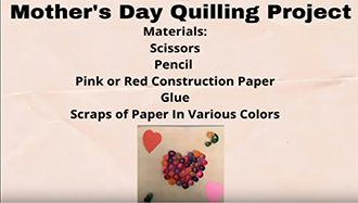 mother's day quilling project